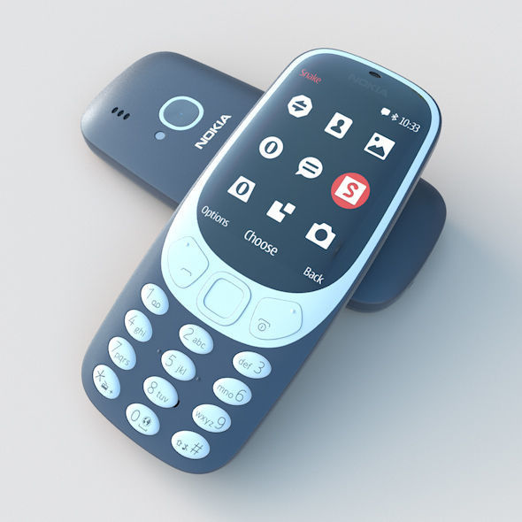 Nokia 3310 Low-poly 3D model_3