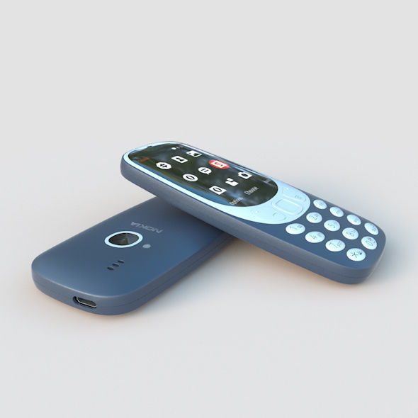 Nokia 3310 Low-poly 3D model_13