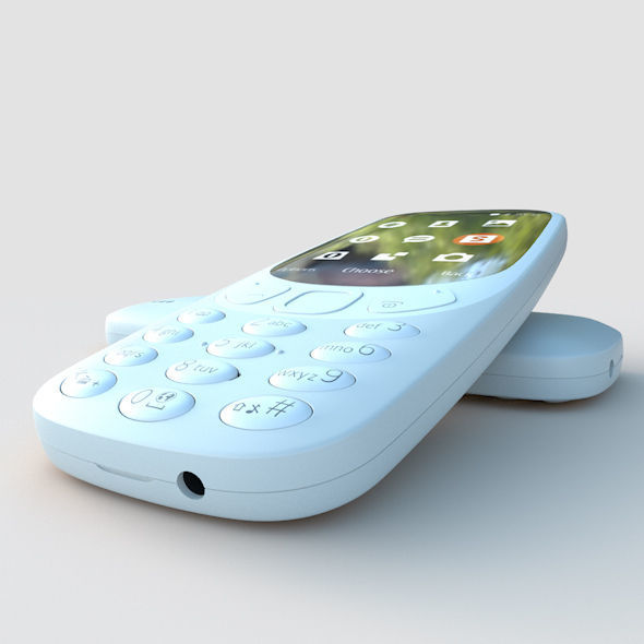 Nokia 3310 Low-poly 3D model_11