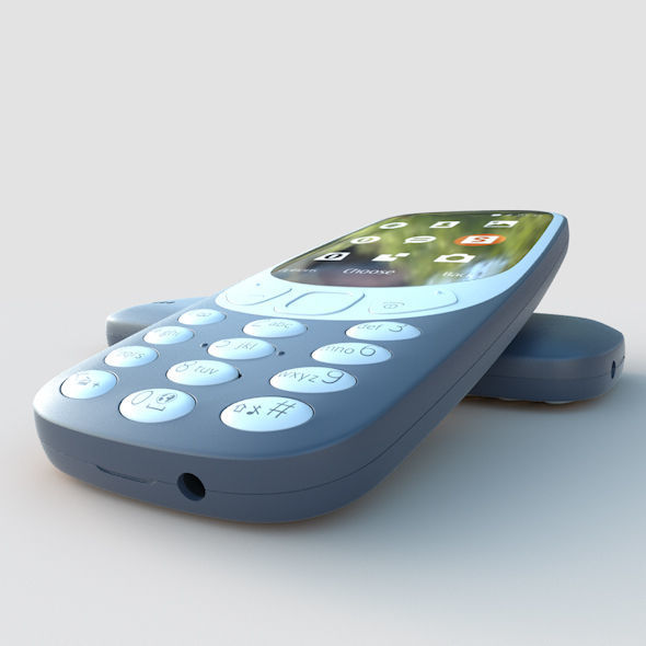 Nokia 3310 Low-poly 3D model_10