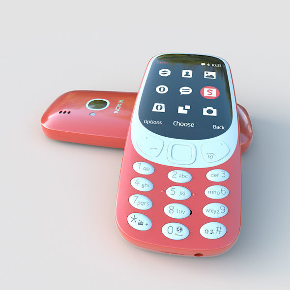Nokia 3310 Low-poly 3D model_6