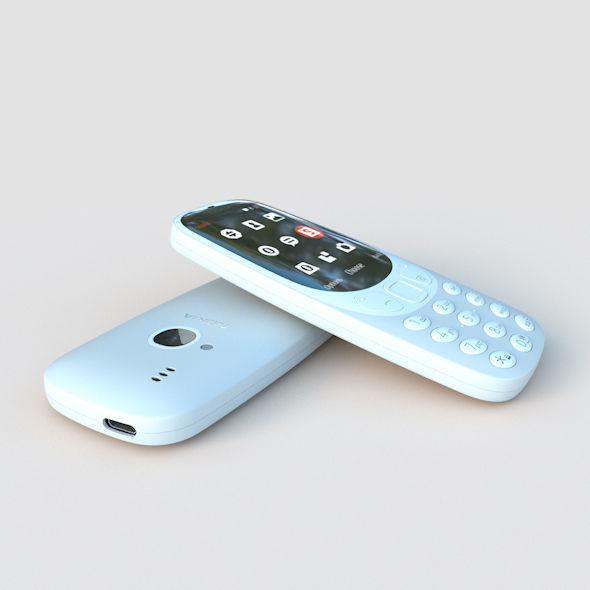 Nokia 3310 Low-poly 3D model_15