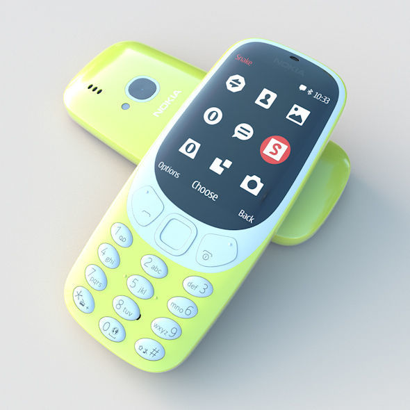 Nokia 3310 Low-poly 3D model_2