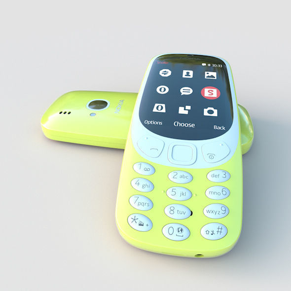 Nokia 3310 Low-poly 3D model_8