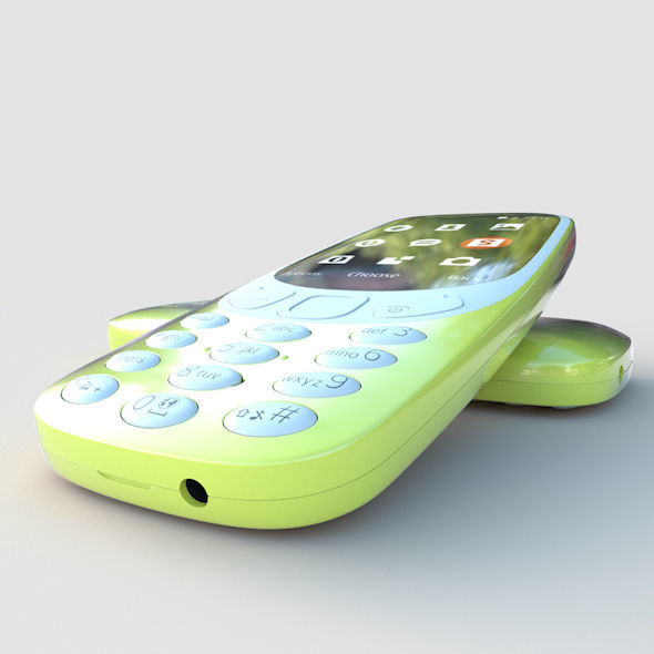 Nokia 3310 Low-poly 3D model_12