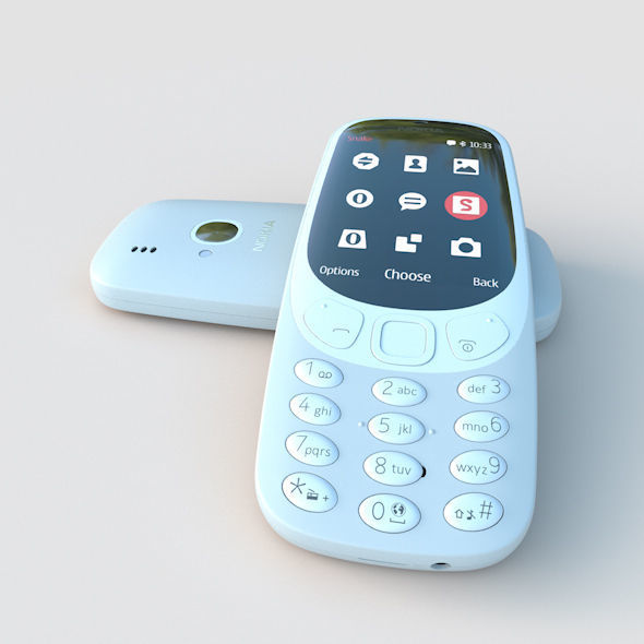 Nokia 3310 Low-poly 3D model_7