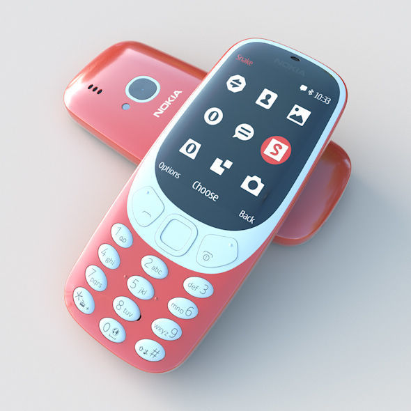 Nokia 3310 Low-poly 3D model_5