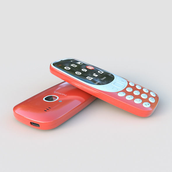 Nokia 3310 Low-poly 3D model_14
