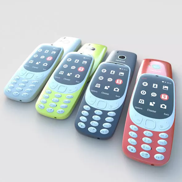 Nokia 3310 Low-poly 3D model_0