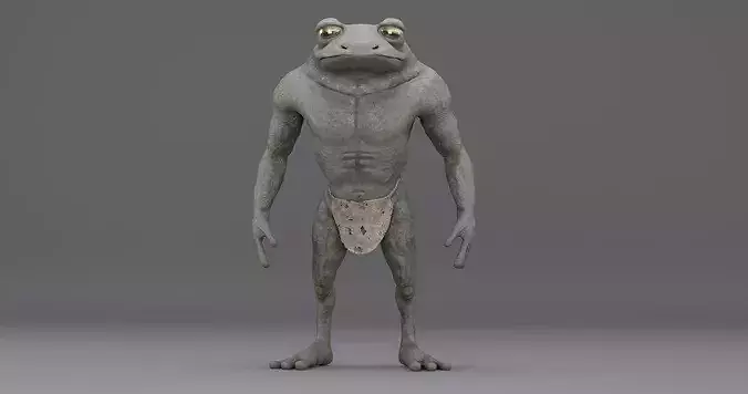 Frogman - realistic 8k PBR Character Rigged and Animated