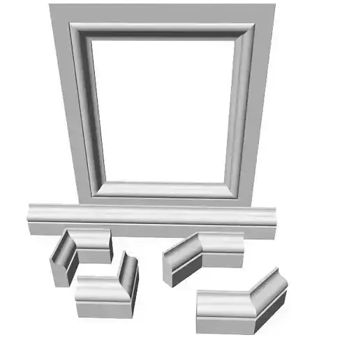 Moulding pair of corner seats 3D model