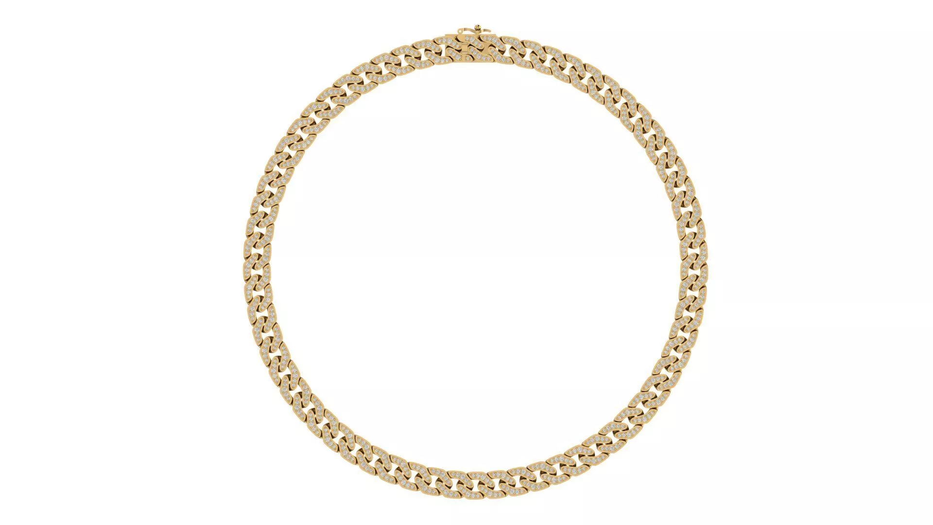 8 mm Cuban Link Chain Necklace 3D print model 3D print model