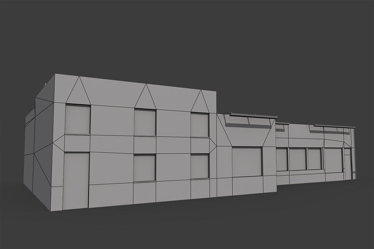 Abandoned Laundry Low-poly 3D model_3