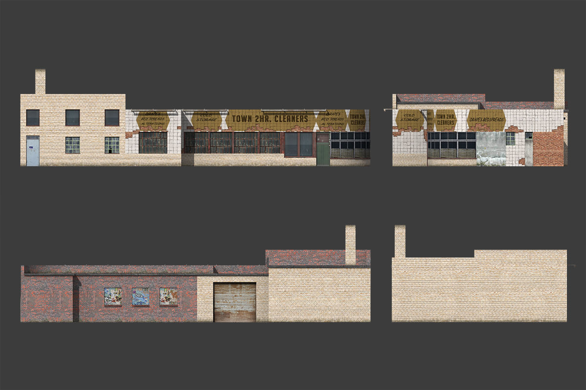 Abandoned Laundry Low-poly 3D model_7