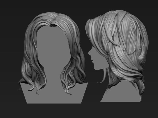Hair 7 Printable 3D print model