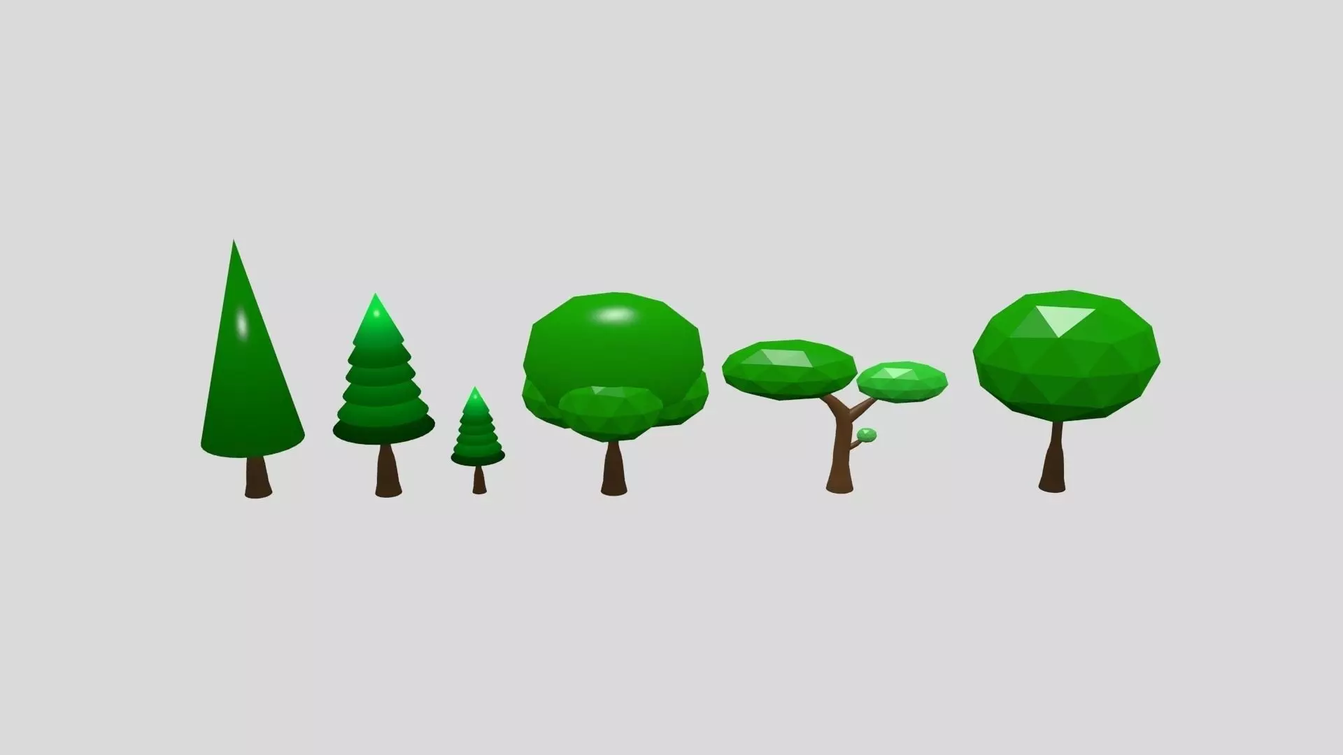 LowPoly Tree Textured Low-poly 3D model_0