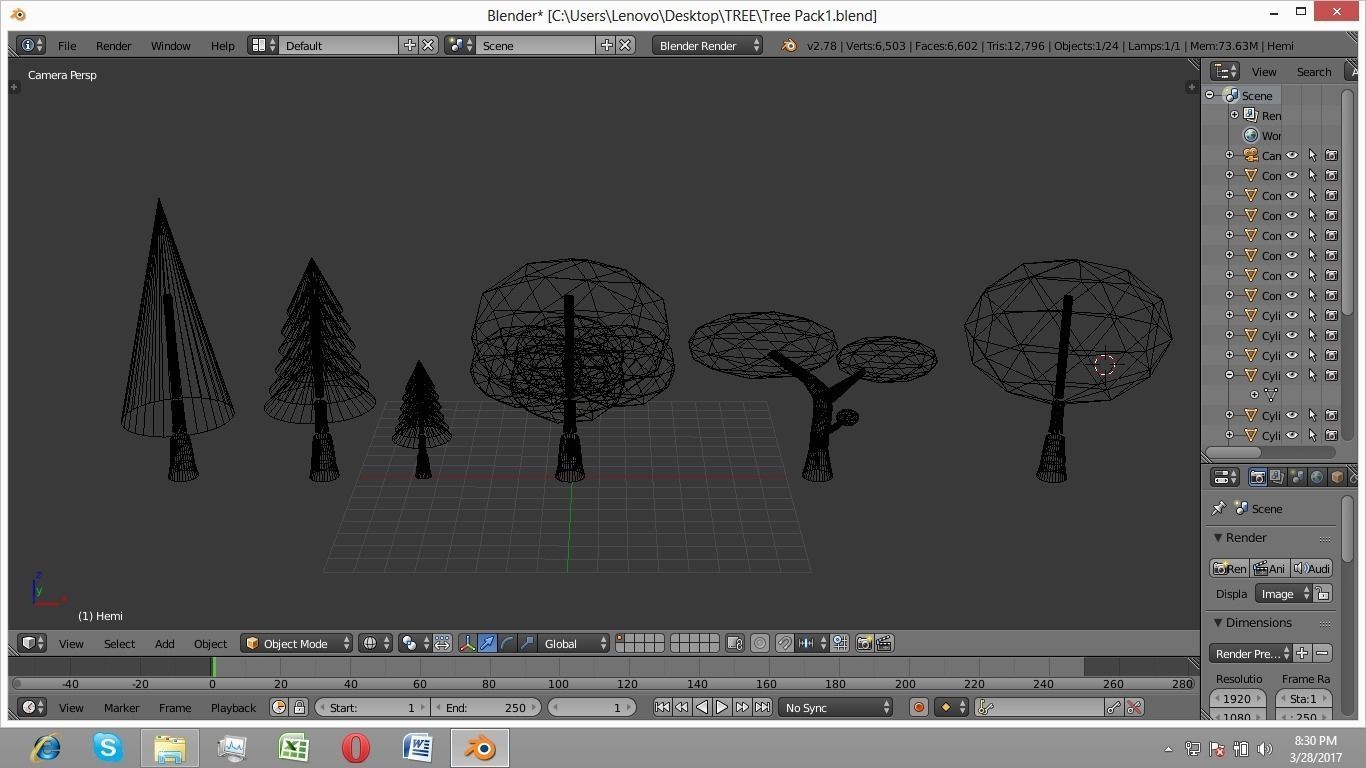 LowPoly Tree Textured Low-poly 3D model_2