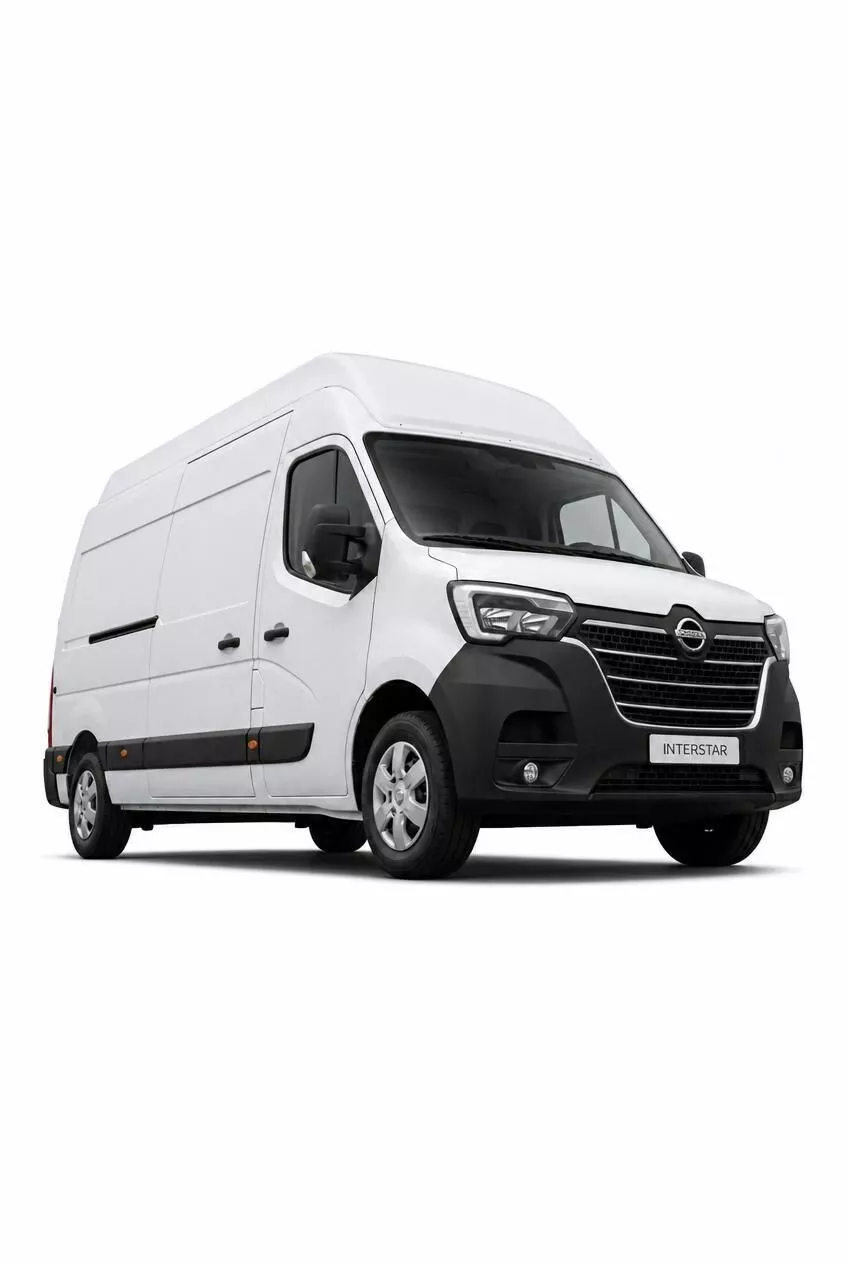 White Nissan Interstar High Roof Van Commercial Delivery van 3D model