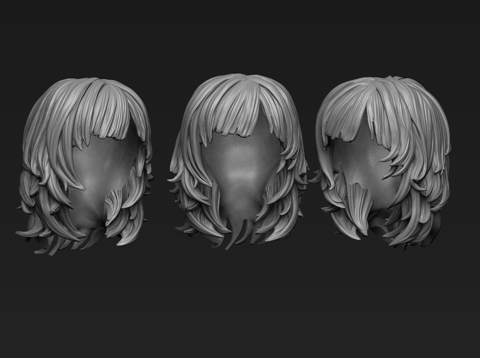 Hair 8 printable 3D print model_4