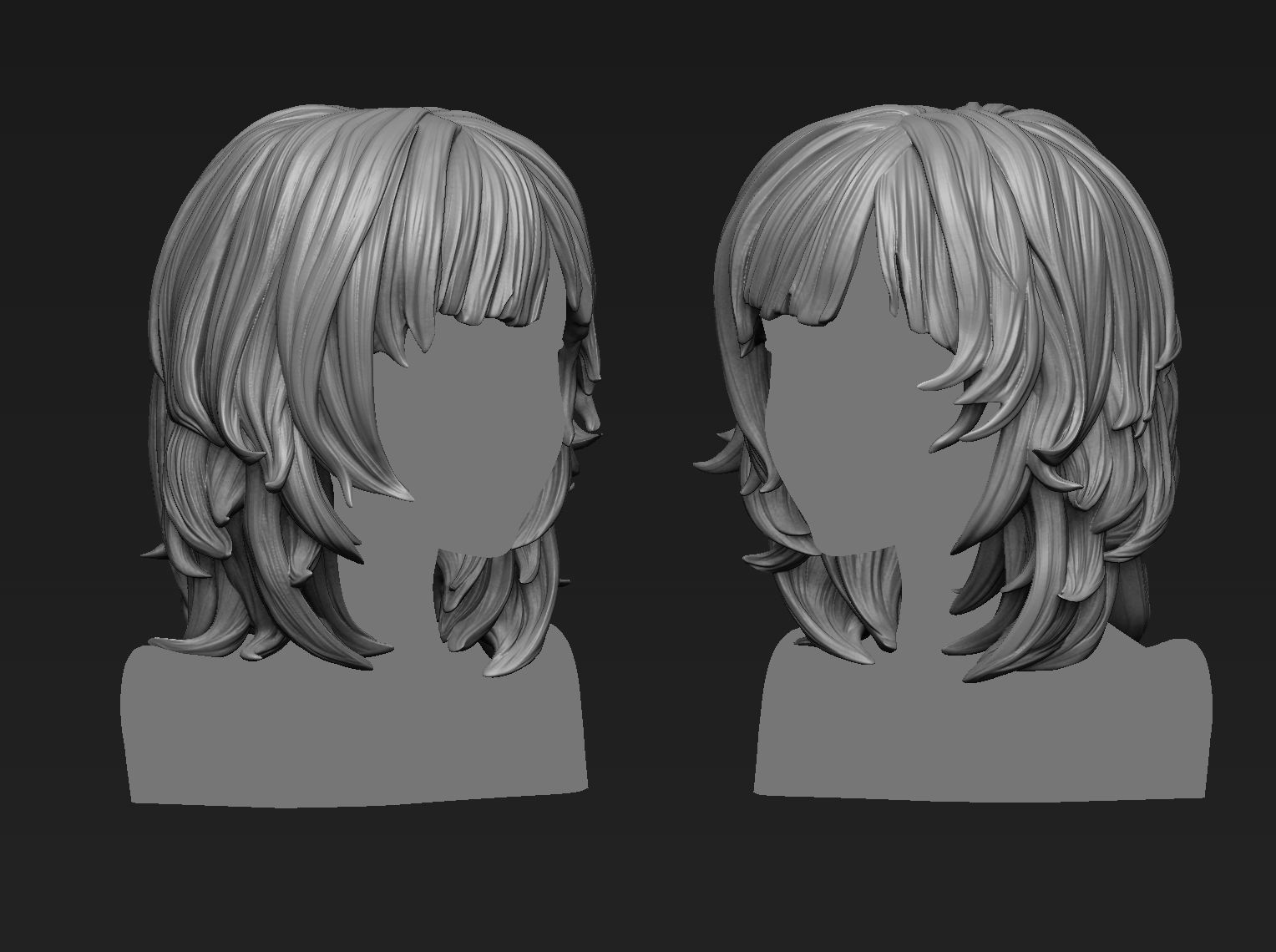 Hair 8 printable 3D print model_1