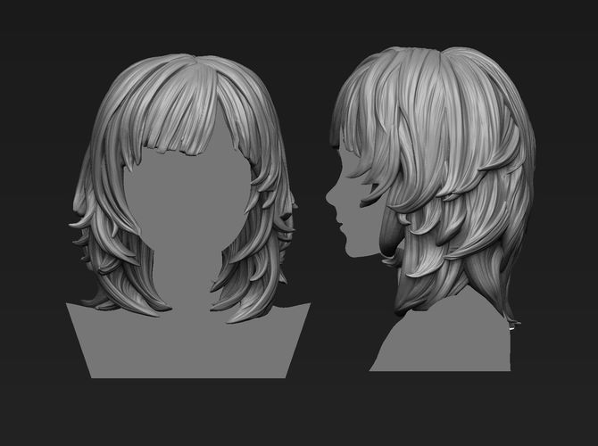 Hair 8 printable 3D print model