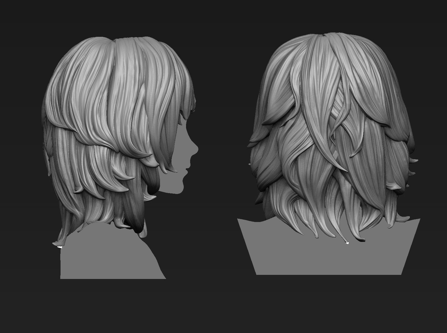 Hair 8 printable 3D print model_2