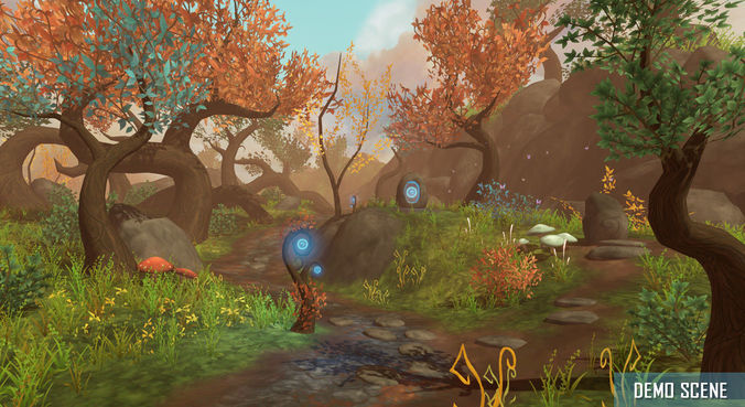 Fantasy Root Forest - Game Props Low-poly 3D model