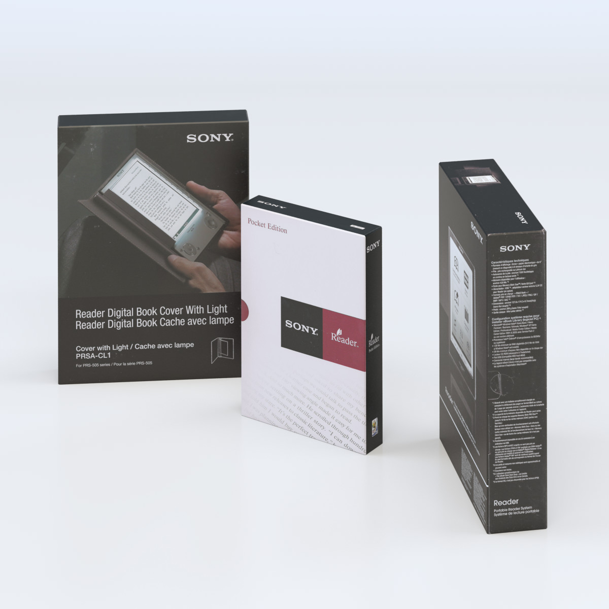 Set box packaging for sony tablet Low-poly 3D model_3