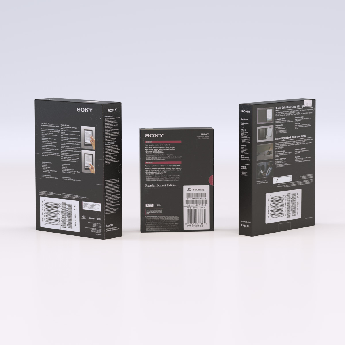 Set box packaging for sony tablet Low-poly 3D model_4