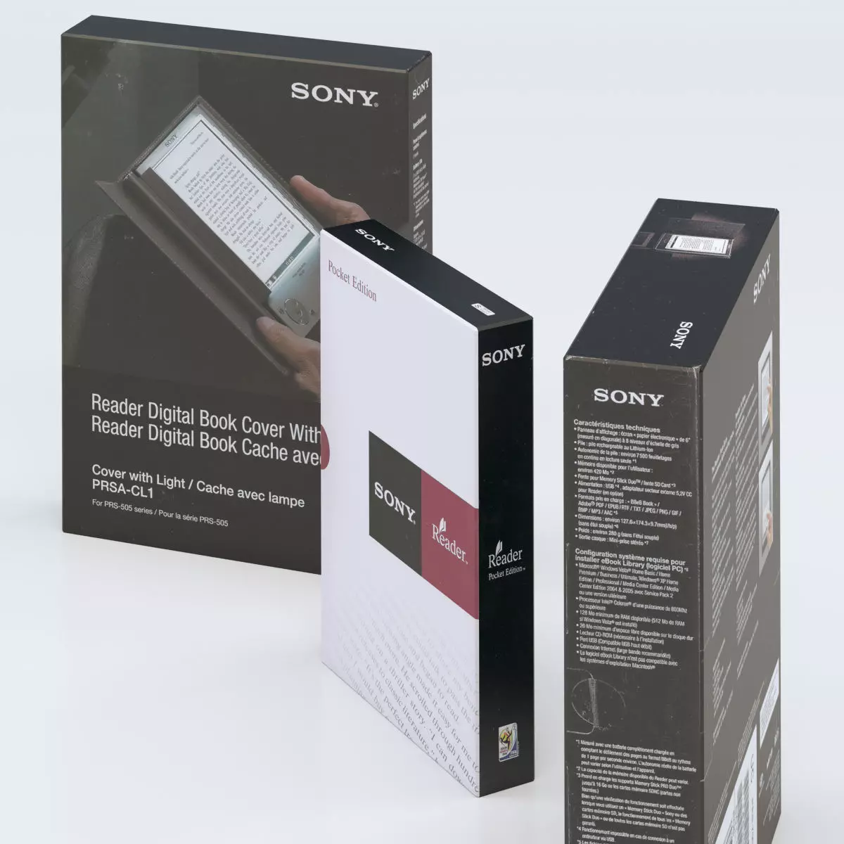Set box packaging for sony tablet Low-poly 3D model_0