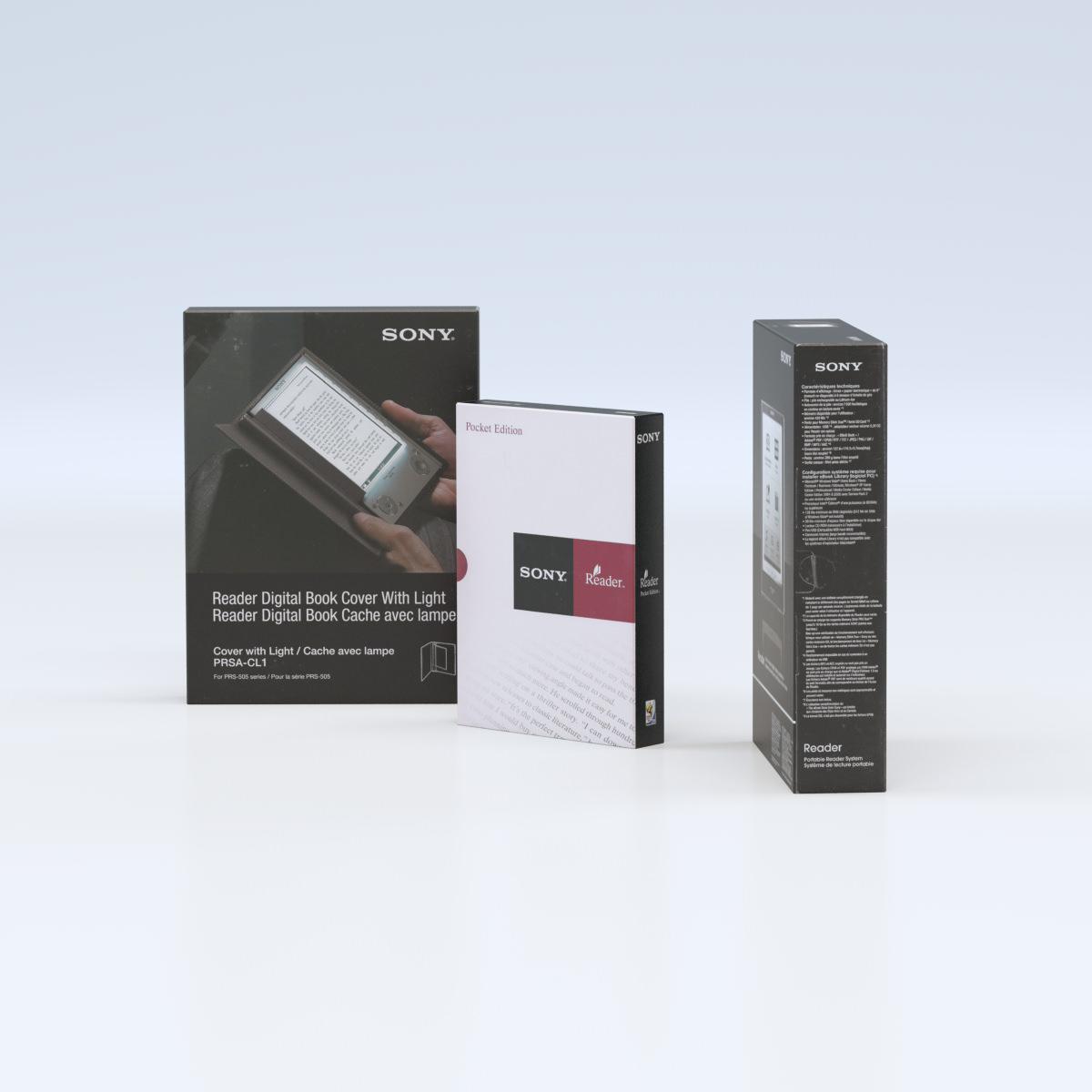 Set box packaging for sony tablet Low-poly 3D model_2
