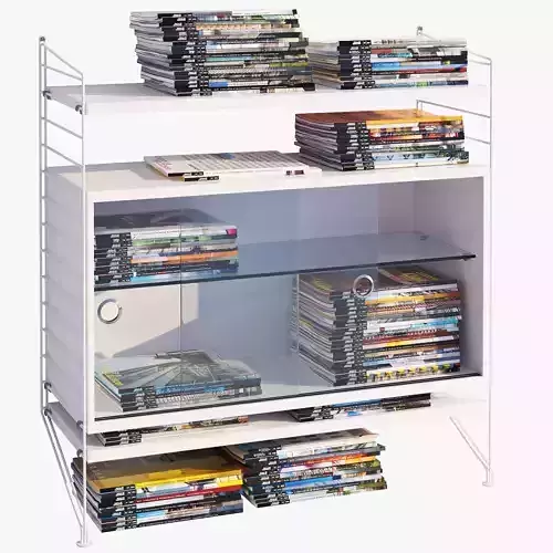 String bookshelf and journals