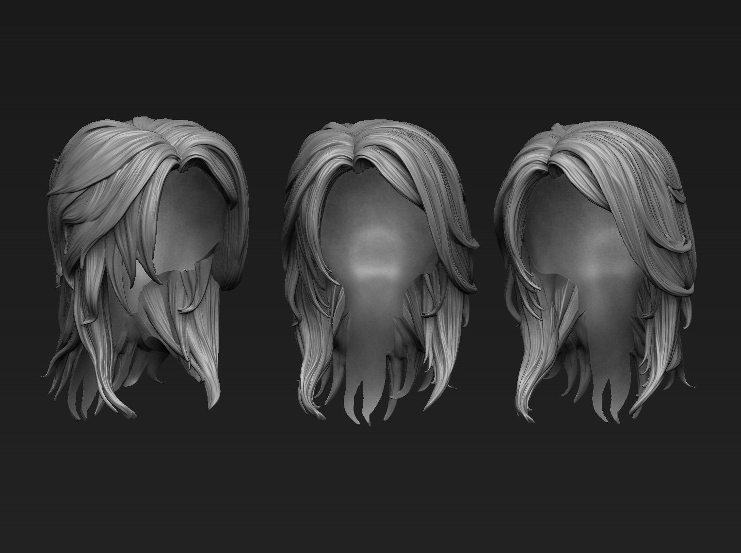 Hair 9 printable 3D print model_4