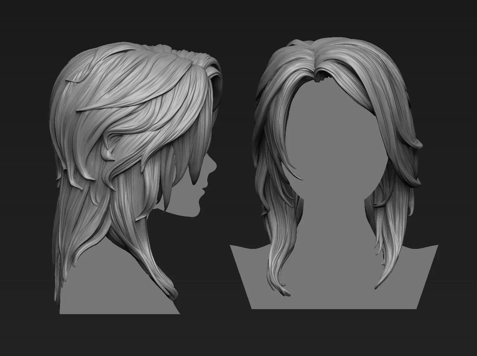 Hair 9 printable 3D print model_0