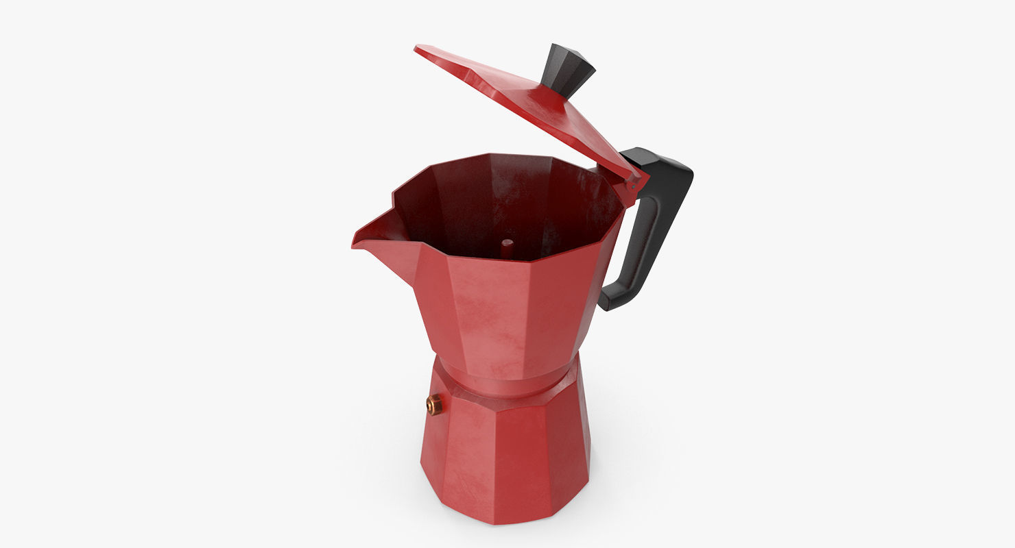 mocha pot 3D model_3