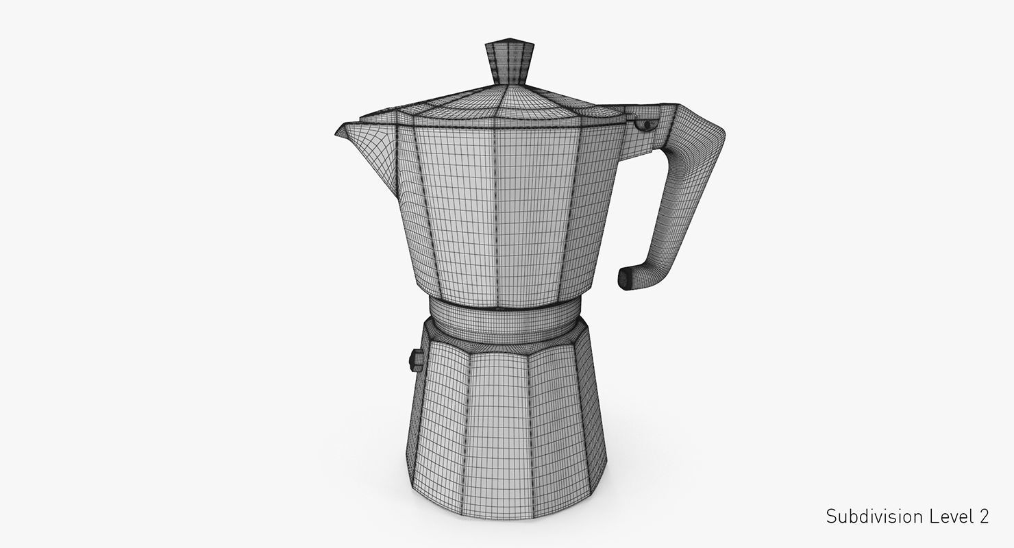 mocha pot 3D model_9