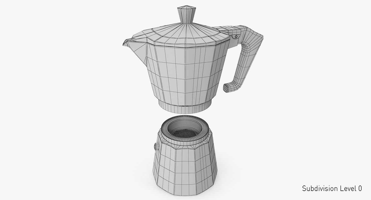 mocha pot 3D model_12
