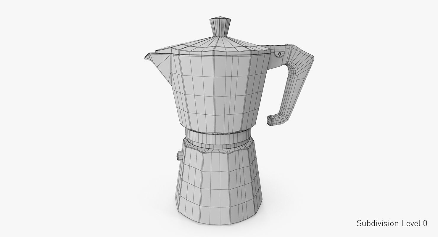 mocha pot 3D model_8