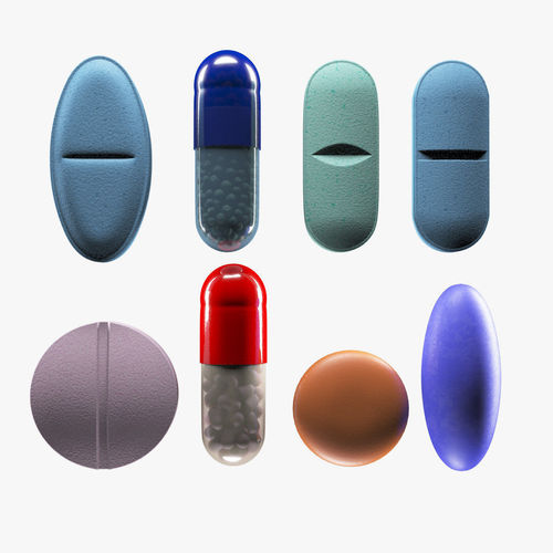 Detailed Pill Set 3D model