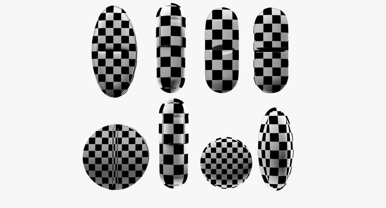 Detailed Pill Set 3D model_4