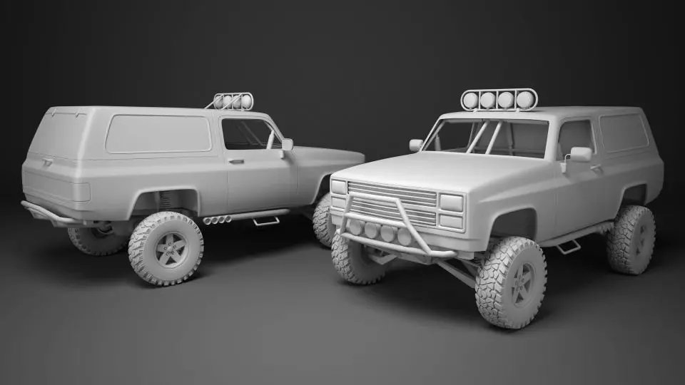4x4 Truck Low-poly 3D model