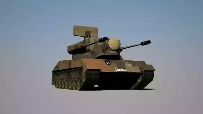 SPAAG Cheetah Low-poly 3D model