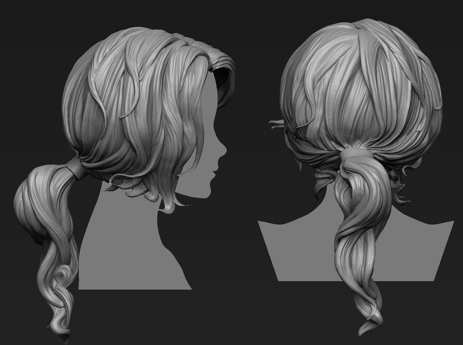 Hair 10 Printable 3D print model_1