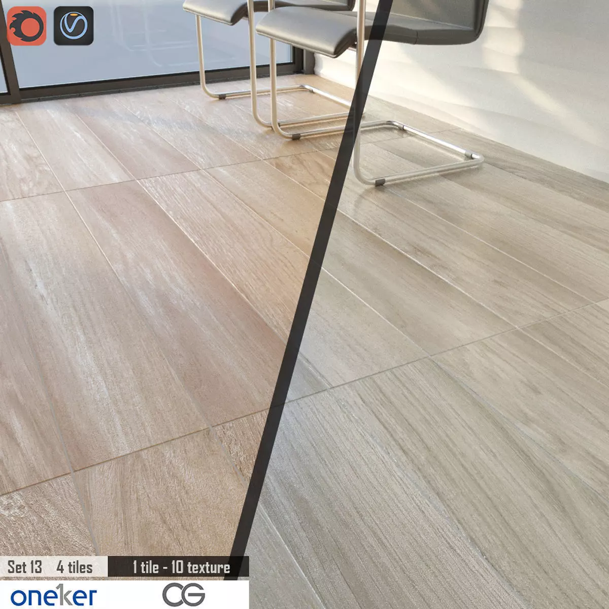 Oneker Tile Set 3D model_0