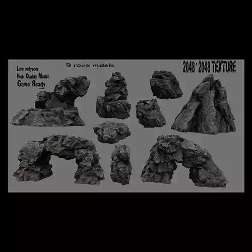 Rocks rock texture set