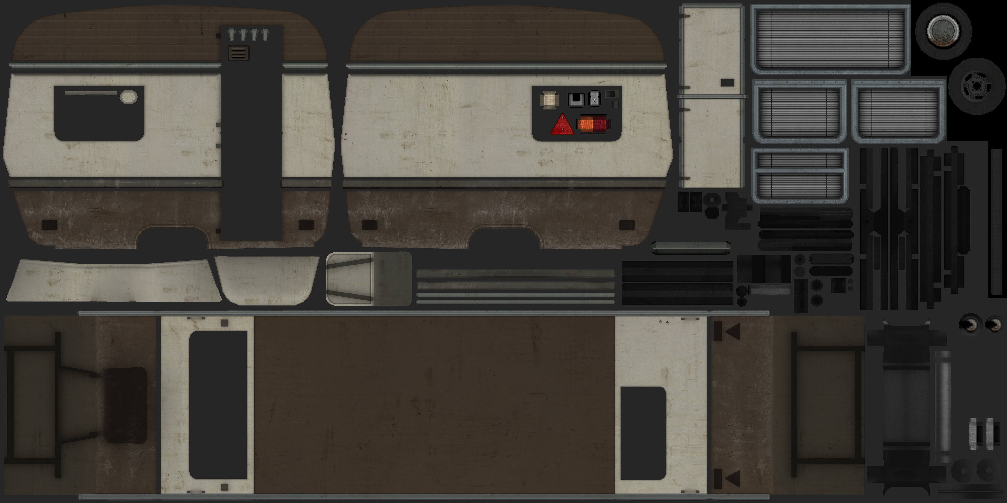 Caravan Trailer Low-poly 3D model_7