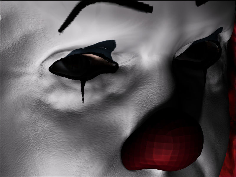 it model clown from movie Low-poly 3D model_2