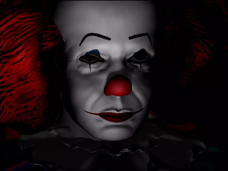 it model clown from movie Low-poly 3D model_0