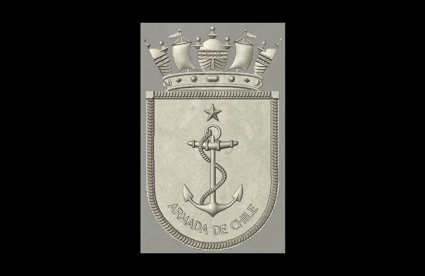 Army of Chile Shield Router CNC - 3D Print 3D print model_4