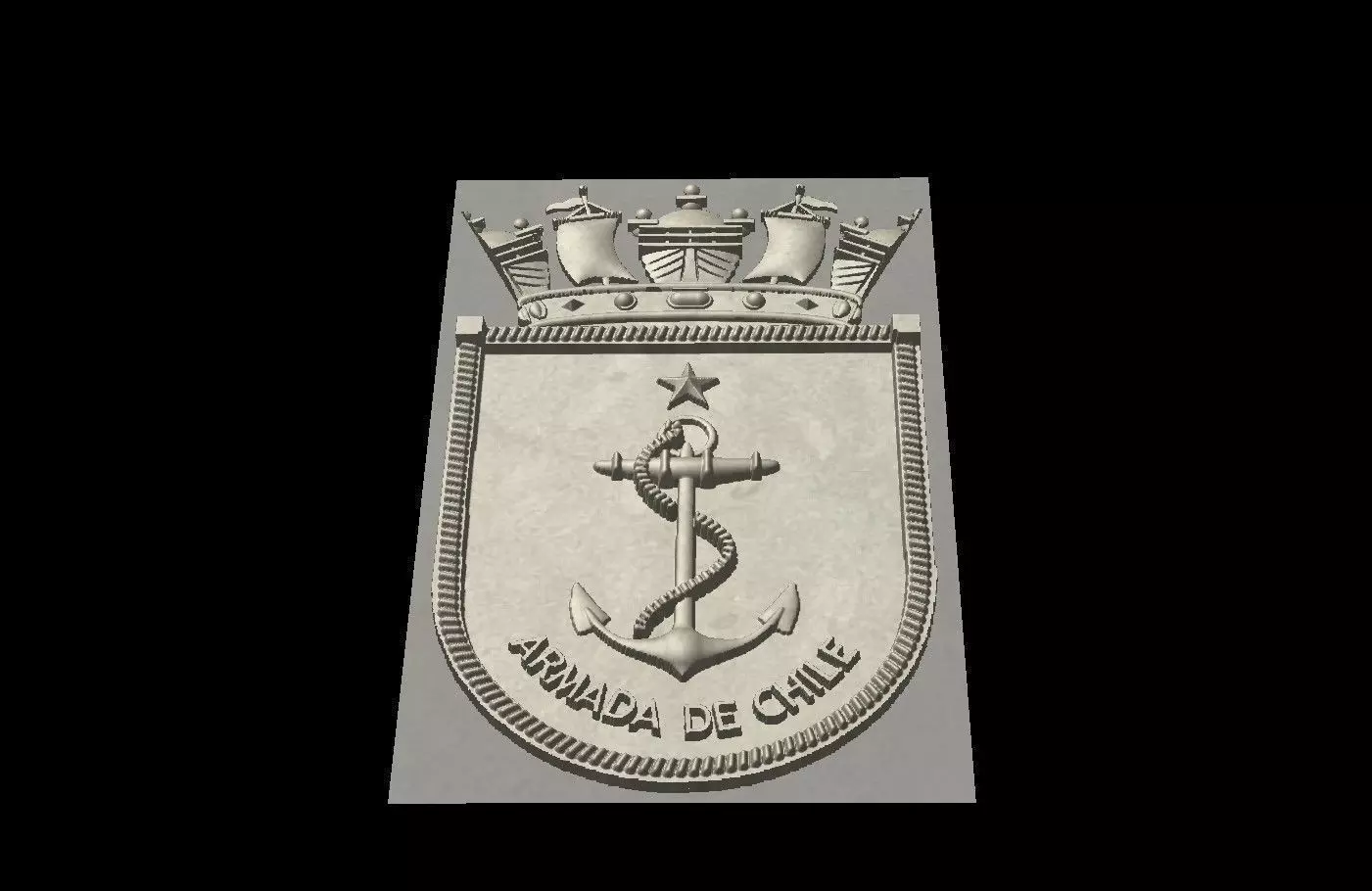 Army of Chile Shield Router CNC - 3D Print 3D print model_0